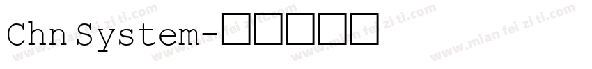 Chn System字体转换